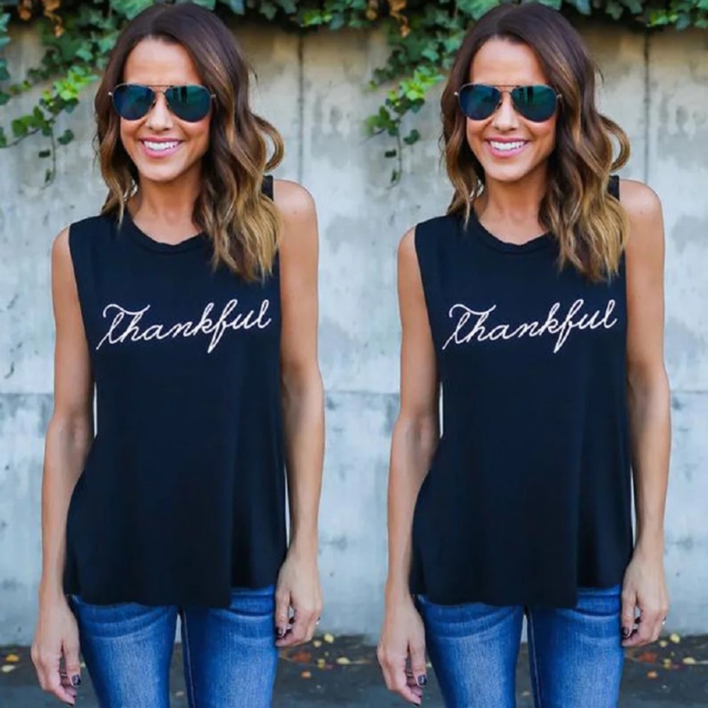 “Thankful” Tank, Multiple Colors & Sizes